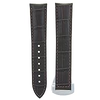 Ewatchparts LEATHER BAND STRAP COMPATIBLE WITH 20MM OMEGA SEAMASTER PLANET DEPLOYMENT CLASP D/BROWN