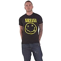 Nirvana T Shirt Flower Sniffin Band Logo Nevermind Official Mens Black Size