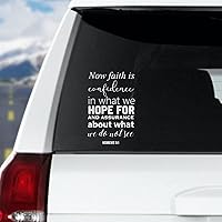 Now Faith Is Confidence in What We Hope for And Assurance About What We Do Not See. Hebrews 11:1 Adhesive Vinyl Wall Stickers for Home Nursery, Positive Wall Decal Sticker for Women, Men Teen Girls Of