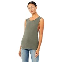 Bella B8803 Canvas Ladies' Flowy Scoop Blended Muscle Tank