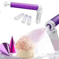 Cake Manual Airbrush,Cakes Coloring Manual Spray Guns Kit,Baking DIY Pressure Spray Tube with 4 Containers Labeled Measurements,for Decorating Cupcakes and Desserts
