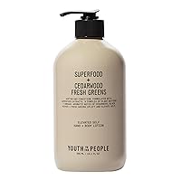 Youth To The People Superfood Hand + Body Lotion with Plant Butters + Antioxidants - Hydrates + Soothes Dry/Dull Skin - Non-greasy - Lightweight Cream - Aromatic Fragrance - Vegan (13.1 fl oz)