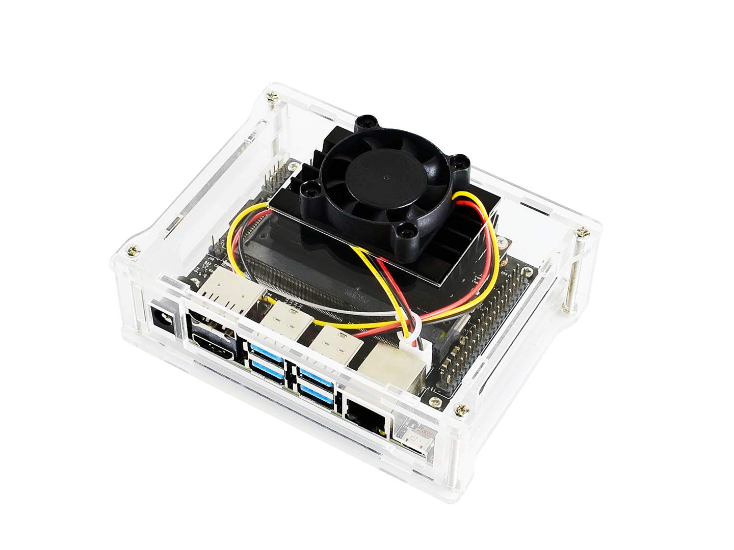 Waveshare Acrylic Case (Type A) and Dedicated Cooling Fan for The Jetson Nano Developer Kit