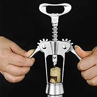 NA Wing-Shaped Corkscrew, Multifunctional Wine and Beer Bottle Opener, Suitable for All Cork and Beer Cap Bottle Wine Corkscrews. Used in Kitchen, Restaurant and Bar, for Wine Lovers and Waiters.