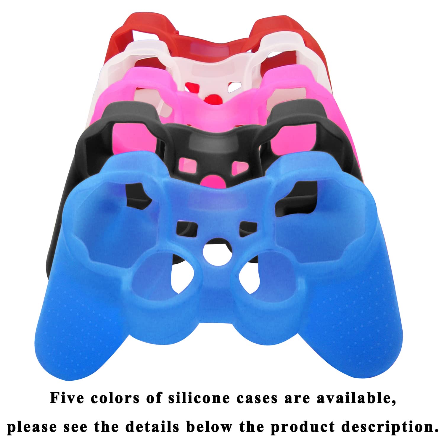 OSTENT Protective Silicone Gel Soft Skin Case Cover Pouch for Sony Playstation PS2 PS3 Controller Color Black