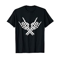 Rock On Rock Star Concert Buddy Skeleton Hands Halloween T-Shirt