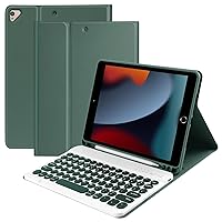 iPad 9th/8th/7th Generation Case with Keyboard 10.2inch 2021/2020/2019, BT Wireless Keyboard Case for iPad Air 10.5