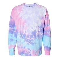 Colortone Mens Tie-Dyed Long Sleeve T-Shirt, 3XL, Cotton Candy-0
