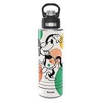 Tervis Disney Minnie Mouse Delight Triple Walled Insulated Tumbler Travel Cup Keeps Drinks Cold, 40oz Wide Mouth Bottle, Stainless Steel