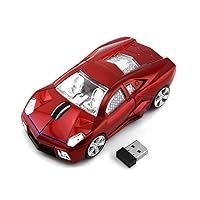 LBGN Wireless Sports Car Mouse Computer Mice Laptop PC Optical Mouse (Red)