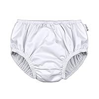 i play. by green sprouts Reusable, Eco Pull-up Swim Diaper, UPF 50, 4T, White, Patented Design, STANDARD 100 by OEKO-TEX Certified