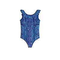 PattyCandy Shimmer Gold Waves Pattern Girls Fashion Bikini Sets Two-Piece Swimsuit for 2-13 Years Old