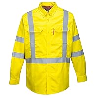 Portwest FR95 Bizflame 88/12 FR Protective Hi-Vis Shirt Yellow, 5X-Large