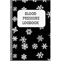 BP logbook with snowflake cover: Record Blood pressure along with date, time, and relevant comments