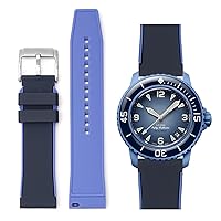 Stanchev Strap for Blancpain Swatch,22mm Soft Rubber Strap for Swatch Blancpain,Replacement Band for Blancpain x Swatch Fifty Fathoms Men Women