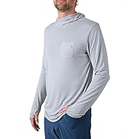 Free Fly Men's Lightweight Hoodie - UPF 20+ Sun Protection Moisture Wicking, Breathable Bamboo Viscose Outdoor Shirt for Men