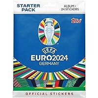 Official Euro 2024 Sticker Collection - Starter Pack - Contains 24 Stickers and an 88 Page Album.