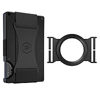 The Ridge EDC Bundle: The Ridge Black Cash Strap Wallet for Men + Airtag Case Combo - Secure, and RFID Protected Wallet with Airtag Holder and Cash Strap