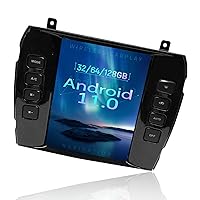 ZWNAV 9.7 inch Android 11 Tesla Car Radio for Jaguar XJ 2004-2008, Bluetooth 5.0 Stereo GPS Navigation Head Unit Multimedia Music Video Player 3G 32G DSP