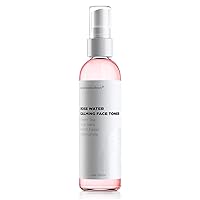 HD Beauty Rose Water Hydrating Face Toner Mist with Calming Aloe, Hyaluronic Acid and Organic Anti-Aging Ingredients, 4 oz.