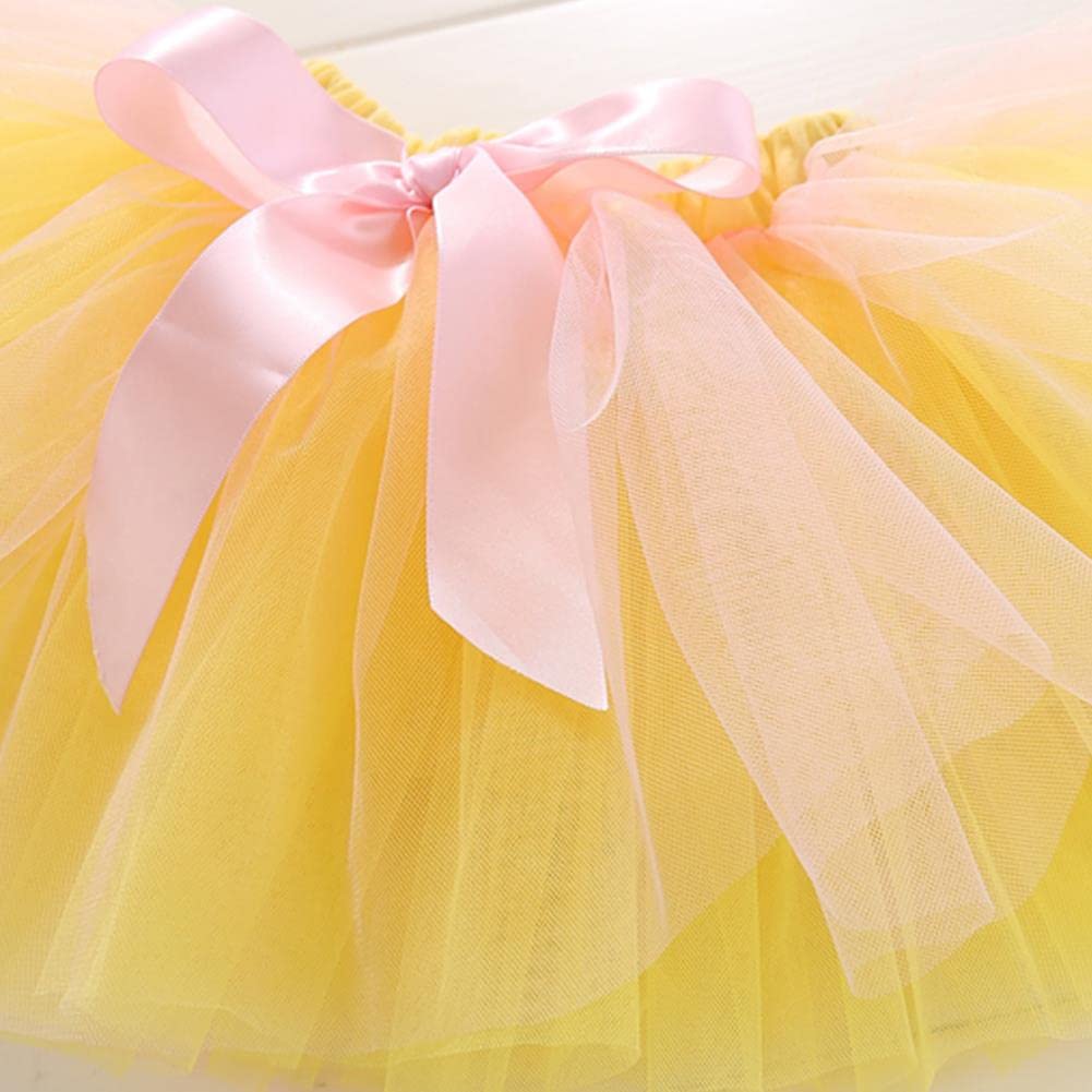 IBTOM CASTLE Sunshine Yellow Boho Sun 1st Birthday Party Cake Smash Skirt Set Princess Romper for Baby Girls Photo Props