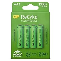 GP NiMH 1300 mAh 1.2V ReCyko+ HR06 (AA) Battery - Pack of 4