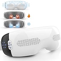 Eye Massager with Heat and Cooling Eye Masks for Dark Circles Puffiness 3D Airbag Kneading Vibration Eye Massage for Migraines Bluetooth Music Eye Care for Dry Eyes Sleep Relax Gifts for Her