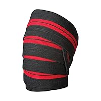 Harbinger Red Line 78-Inch Knee Wraps for Weightlifting (Pair)
