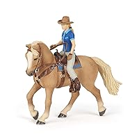 Papo Wild West Horse And Cowgirl , Blue