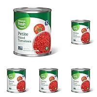 Amazon Fresh, Petite Diced Tomatoes, 28 Oz (Previously Happy Belly, Packaging May Vary) (Pack of 5)