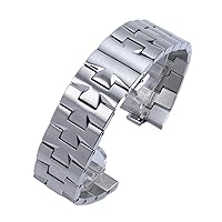 24mm 7mm 8mm Quick Release Connection Stainless Steel Bracelet Watch Band for VACHERON CONSTANTIN Strap Watchband Overseas (Color : Silver, Size : 24x7mm)