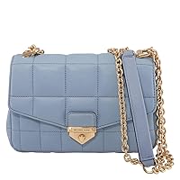 Michael Kors Pale Blue Soho Small Quilted Leather Shoulder Bag