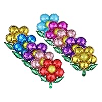 ERINGOGO 10pcs Spring Floral Theme Party Decoration Flower Aluminum Foil Balloon Festival Foil Balloon Party Balloon Balloons Festival Balloon Festival Flower Balloon Daisy Body Combination