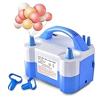 Electric Air Balloon Pump, Portable Dual Nozzle Electric Balloon Inflator/Blower for Party Decoration,Used to Quickly Fill Balloons - 110V 600W [Blue]