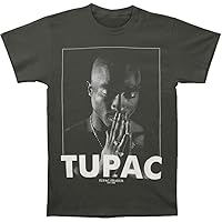 Tupac Men's Praying Charcoal HTHR T-Shirt Charcoal Heather