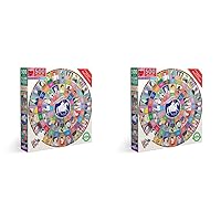 eeBoo: Piece and Love Votes for Women 500 Piece Round Circle Jigsaw Puzzle, Puzzle for Adults and Families, Glossy, Sturdy Pieces and Minimal Puzzle Dust (Pack of 2)