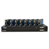 4K 8x8 HDMI Extender Matrix by OREI - UltraHD 4K @ 60Hz 4:4:4 Over Single CAT5e/6/7 Cable with HDR Switcher & IR Control, RS-232 - Up to 230 Ft - 8 x Loop Out - 8 Receivers Included