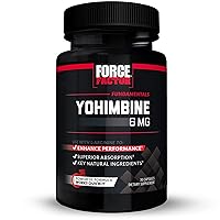 Force Factor Yohimbine Supplement for Men, Yohimbe Bark Extract with Superior Absorption to Enhance Performance, 6mg Yohimbine Bark Pills with Key Natural Ingredients, Works Fast, 30 Capsules
