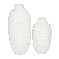Ceramic Decorative Vase Centerpiece Vases, Set of 2 Flower Vases for Home Decoration 16