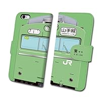Railway Smartphone Case No.23 103 Series Warbler ATC Car (Yamanote Line) [Notebook Type] Licensed by JR East iPhone 6/6s tc-t-023-6 Green