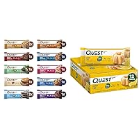 Quest Nutrition Ultimate Variety Pack Protein Bars, High Protein, Low Carb, Gluten Free & Lemon Cake Protein Bars, High Protein, Low Carb, Gluten Free, 12 Count