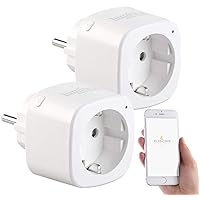 Luminea Home Control Elesion Socket: Set of 2 WLAN Sockets, Amazon Alexa & Google Assistant Comp., 16 A (Wlan Socket Elesion, WiFi Socket with App, Power Strip)