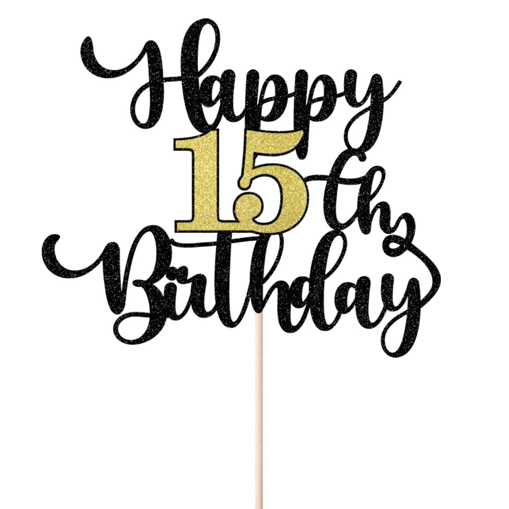 Happy Birthday Custom Name (Design 15) – Cake Topper