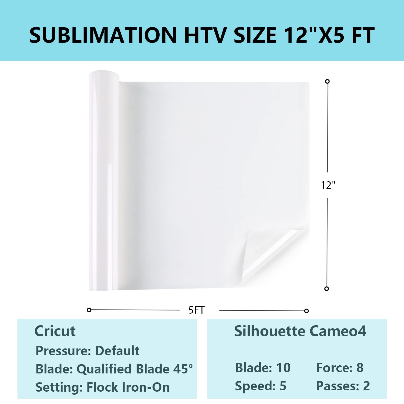 HTVRONT Sublimation HTV for Dark Fabric/Light Fabric - Matte Sublimation Vinyl 12