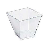 PacknWood ‎ 209MBZENO10 small square cups disposable,square clear plastic dessert cups (2.4