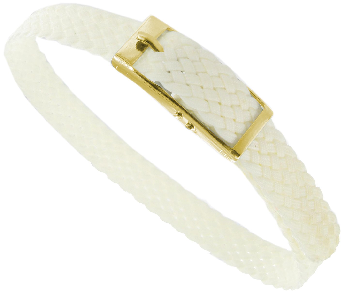 Milano 8mm Slide Through Sports Wrap Nylon Textile Braided White Watch Band Strap