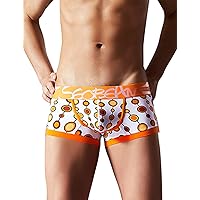 SEOBEAN Mens Low-Rise Sexy Trunk Boxer Brief Dots Underwear