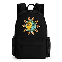 Sun Moon 17 Inch Laptop Backpack Large Capacity Daypack Travel Shoulder Bag for Men&Women