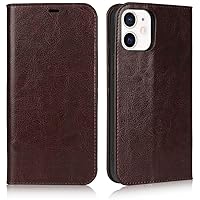 Flip Shockproof Phone Cover, Leather [TPU Inner Shell] Wallet [Card Holder] Folio Case for Apple iPhone 11 [Camera Protection] (Color : Brown)