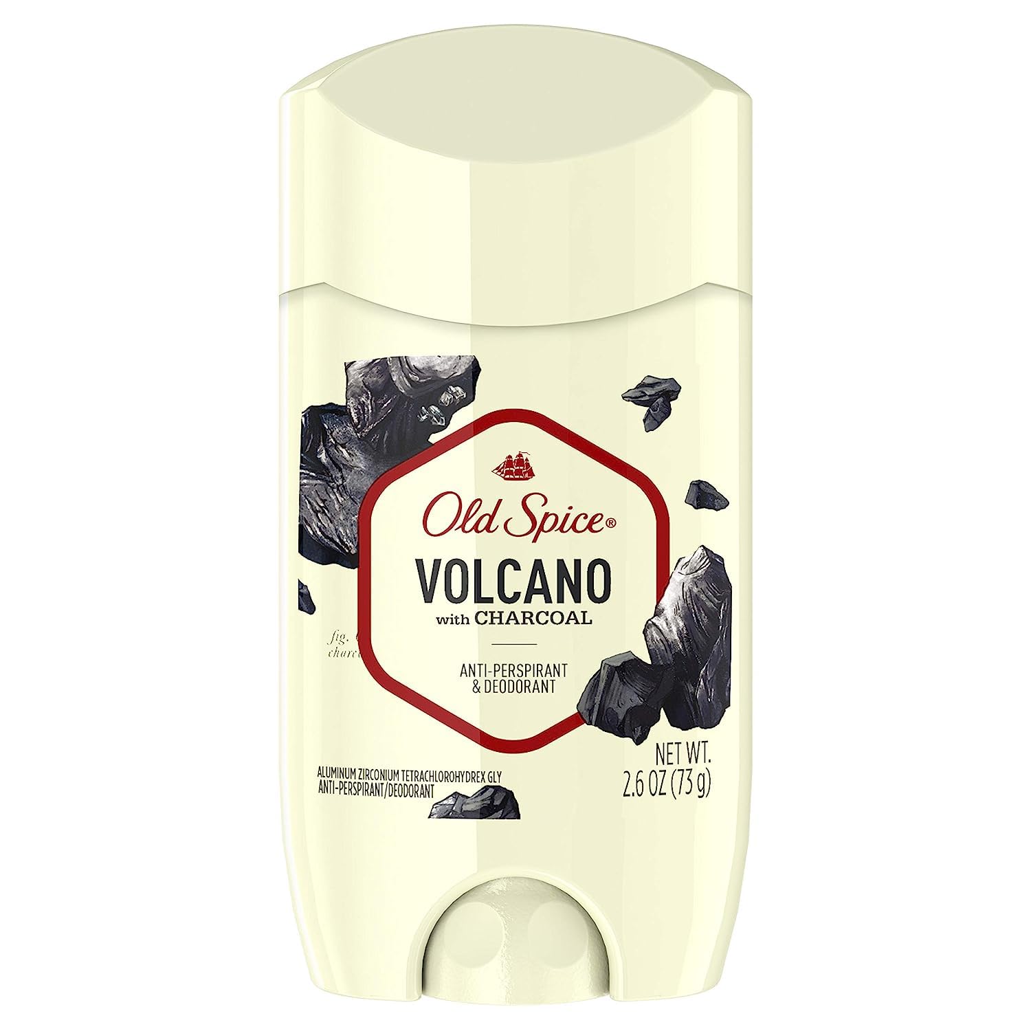 Old Spice Invisible Solid Antiperspirant Deodorant for Men Volcano with Charcoal Scent Inspired by Nature 2.6 oz